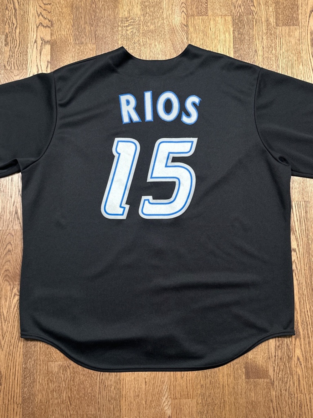 Vintage Y2K Majestic Toronto Blue Jays Alex Rios Black Baseball Jersey Mens 2XL